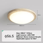 plafonnier led moderne minimaliste beige gris fixé surface tactile