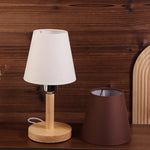 abat jour moderne rouge noir blanc beige vert turquois tissu texturé minimaliste lampe table