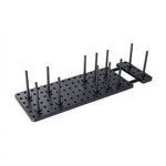 organisateur vaisselle noir perforé moderne clips silicone réglable cuisine echangetable