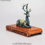 support présentation bois massif socle figurine vase théière décoration chinois traditionnel gravure