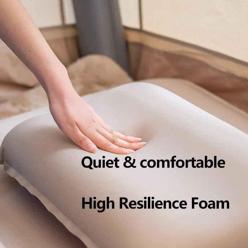 oreiller gonflable camping portable léger confortable sac rangement minimaliste adaptable voyage