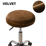 coussin tabouret velours bleu marine marron moderne élastique chair cover universel