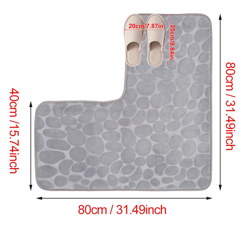 tapis bain doux moderne beige sapphire blue coffee grey lake blue mousse mémoire forme