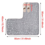 tapis bain doux moderne beige sapphire blue coffee grey lake blue mousse mémoire forme