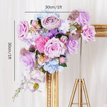 Arche décorative florale violettes roses blanches extérieur intérieur décoration événement classique artificielle fixe