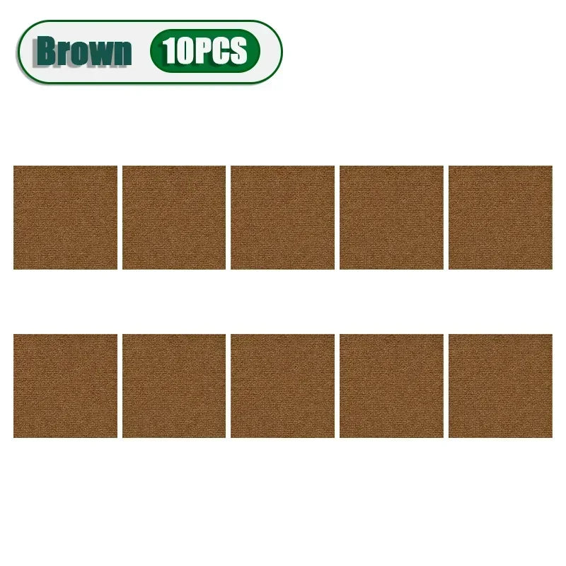 tapis auto adhésif carré 30x30cm sol intérieur moderne texture tissée collage facile maison