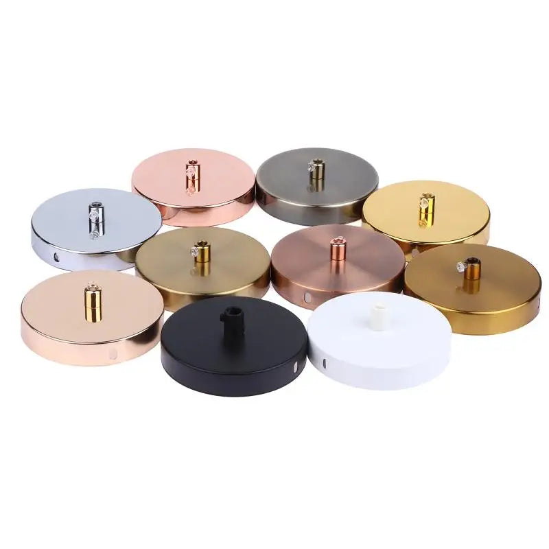 disques métalliques or argent rose doré noir blanc modernes fixations vis inclusées différentes couleurs