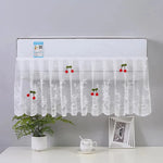 rideau climatisation blanc dentelle motifs floraux translucide classique anti poussière decoration maison
