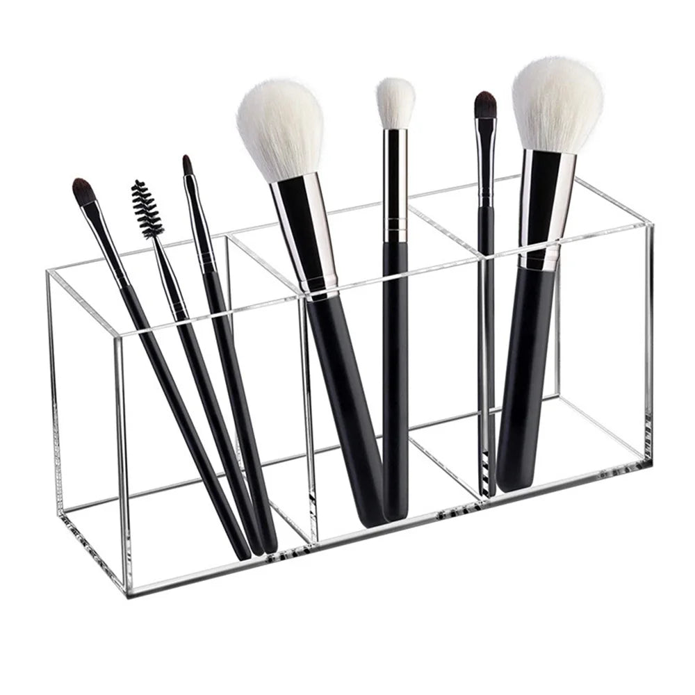 organisateur table transparent porte pinceaux maquillage stylos boîte rangement acrylique cosmétique moderne
