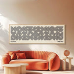 affiche moderne graphique spirales concentriques toile rectangle horizontal décoration intérieure abstraite encre imperméable opaque