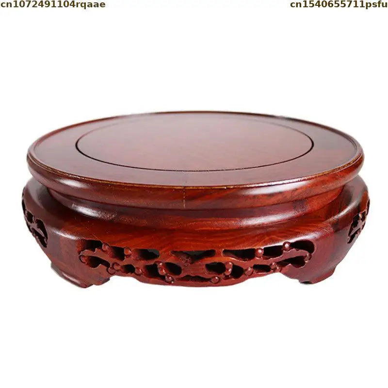 support fleurs bois massif marron foncé classique décoration intérieur maison