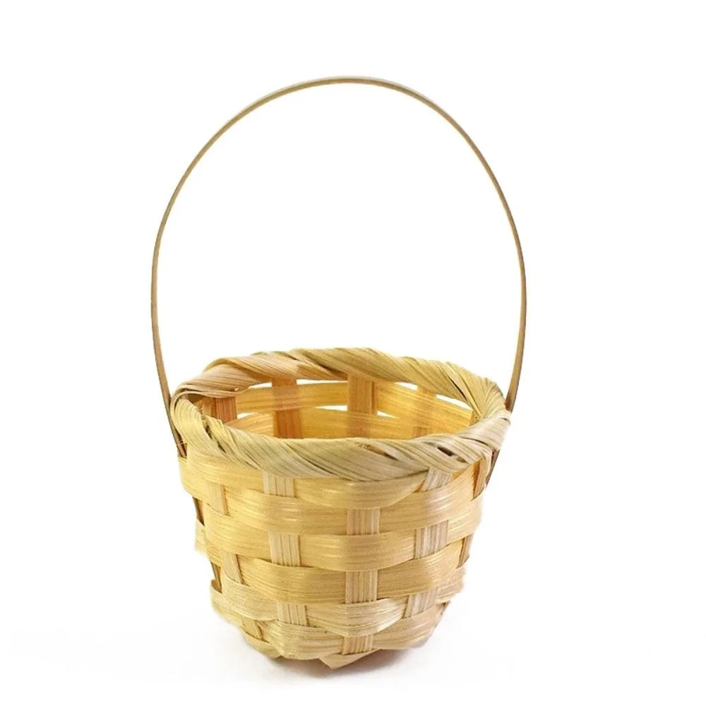 paniers osier tressés poignées métalliques fleurs artificielles décoration naturelle rustique bambou multicolore artisanat maison
