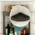 étagère angle pliable noir blanc moderne niveaux multifonctionnelle salle bain cuisine cosmétiques roulettes pratiques