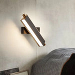 applique murale moderne or noir blanc pivotante 340 degrés minimaliste aluminium fer translucent
