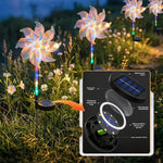 lumière solaire multicolore moulin vent moderne patio extérieur led changeante couleur