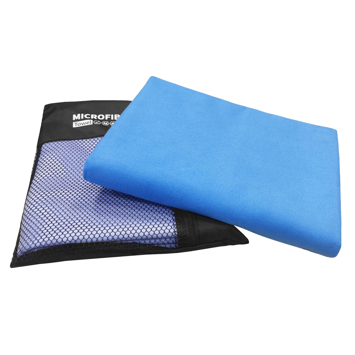 serviette microfibre séchage rapide sport yoga piscine sac rangement maille