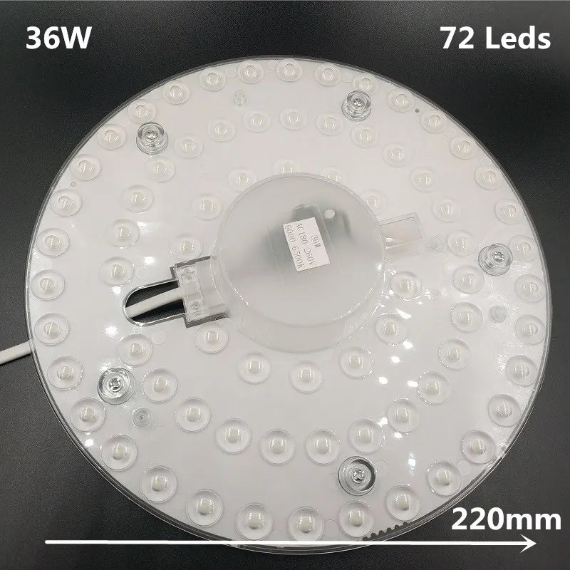 plaque led moderne blanc connecteur câbles 12w 18w 24w 36w