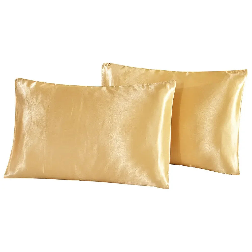 housse coussin satinée bleu marine moderne pièces literie polyester opaque fixations