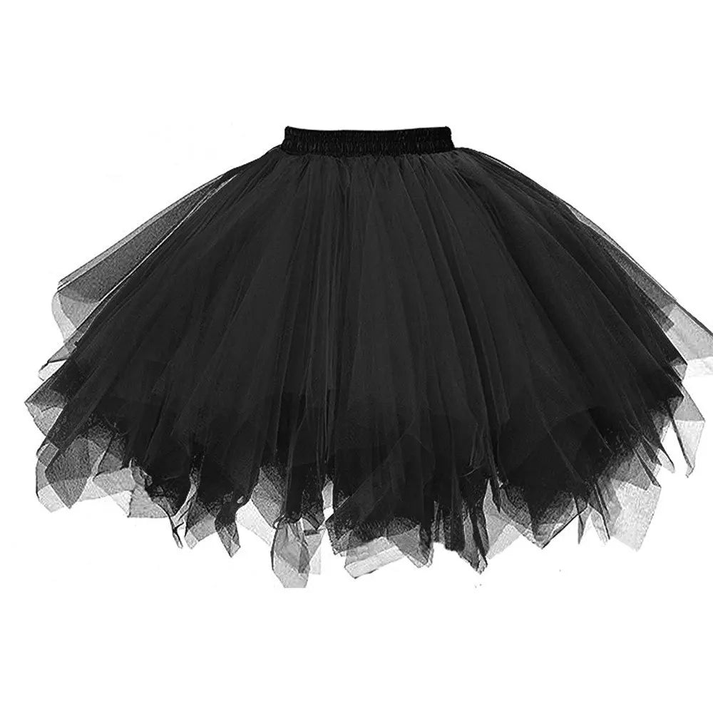 jupe tutu tulle rouge noir blanc vintage élastique dentelle junior mini translucide été femme