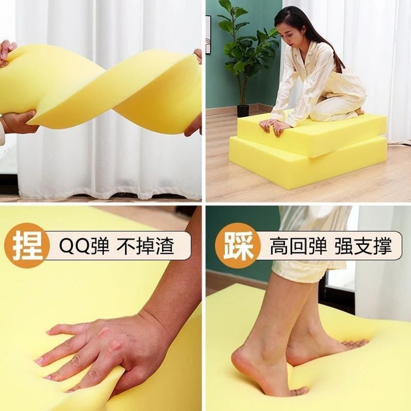 matelas sol pliable jaune clair épais confortable dormir terre chambre moderne