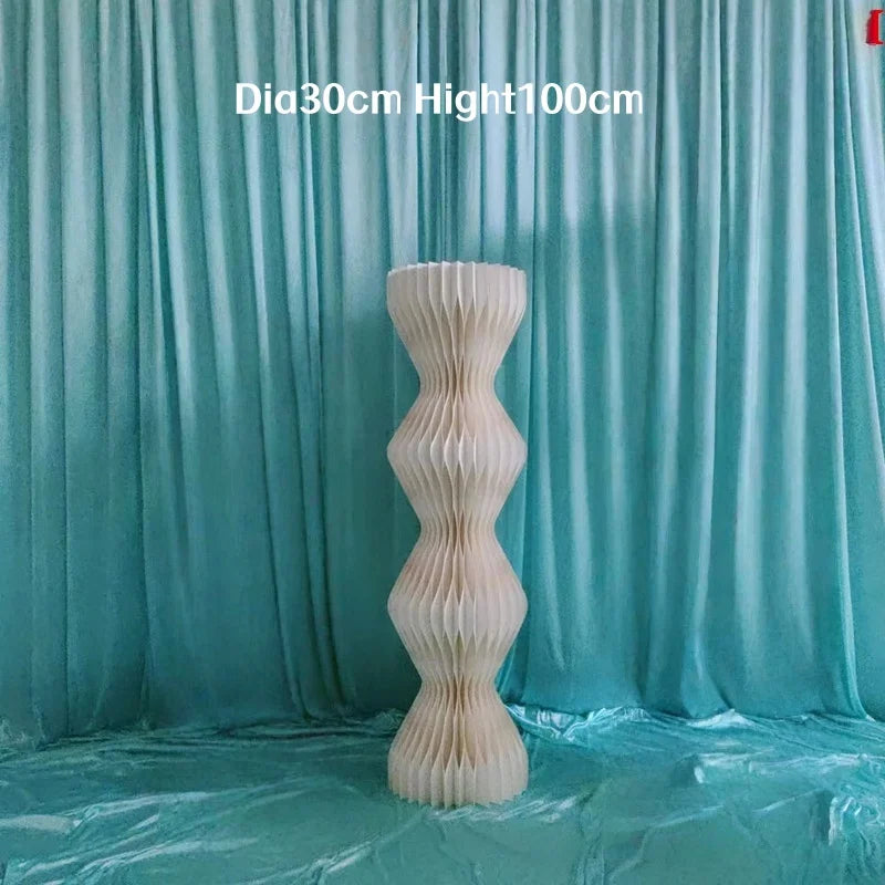Décor festif vase blanc rayures moderne 100cm 120cm 80cm anniversaire mariage