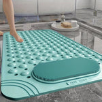 tapis bain pvc antidérapant vert clair texture cercles picots moderne sécurité douche
