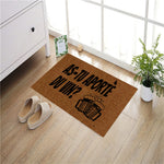 tapis d'entrée marron clair imprimé vin moderne antidérapant extérieur indoor 60x40cm