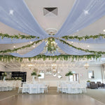 rideau transparent moderne blanc motifs floraux événements anniversaires fêtes mariage