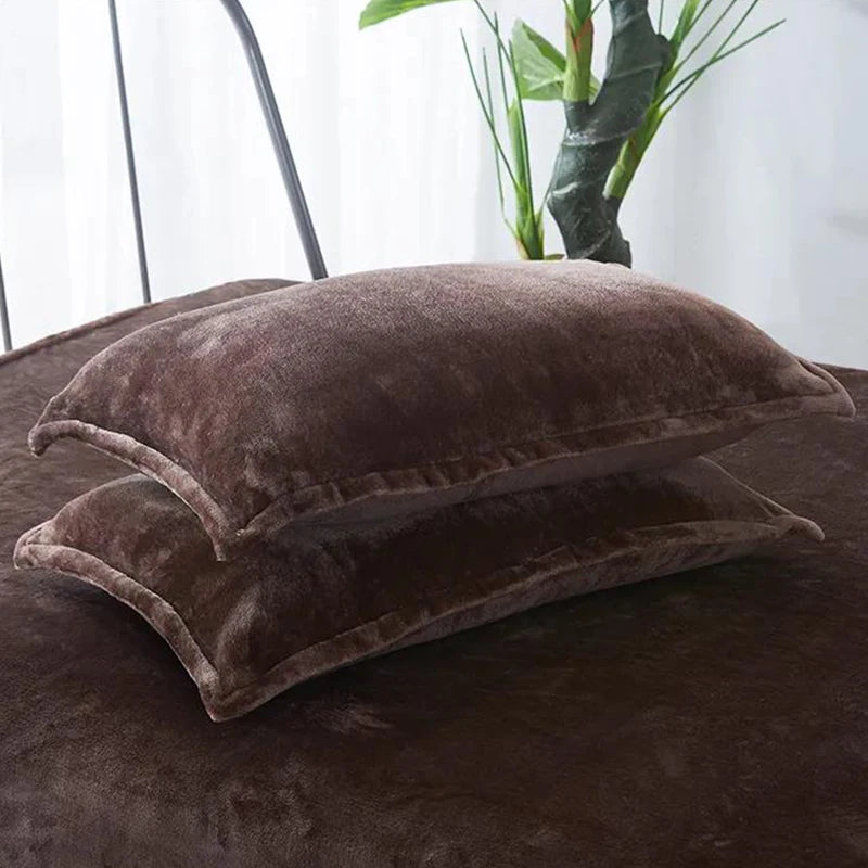 taies d'oreiller velours violet marron bleu rose gris 300 fils 48x74cm moderne respectueux environnement