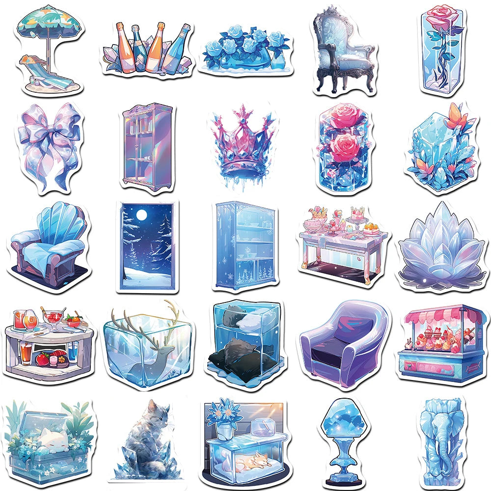 sticker illustration artistique enfants adolescents stickers animaux fantastiques opaques pvc
