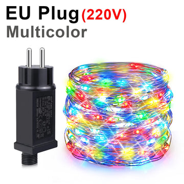 guirlande lumineuse led multicolore moderne 100m 50m 10m extérieure imperméable décoration festive jardin mariage