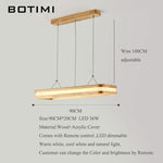 Suspension lumineuse moderne pendentif bois texturé éclairage blanc minimaliste chambre salon étude