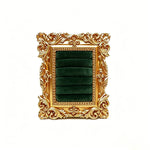 support bijoux or vert blanc ornements baroques velours classique baroque