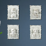cadres decoratifs relief 3d animaux blanc classique baroque accessoires living room decoration