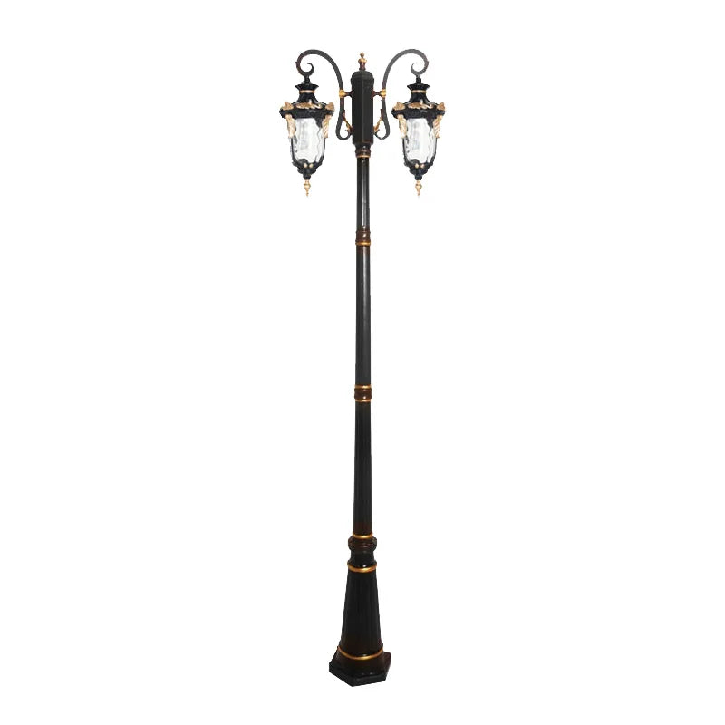 lampadaire extérieur noir doré ip65 led moderne classique vintage éclairage public fixations invisiblesextérieur aluminium