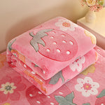 couverture polaire fleur rose printemps automne portable qualité hospitalière hôtelière voyage maison
