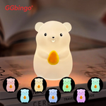 veilleuse animale licorne led change couleur tactile rechargeable table enfant