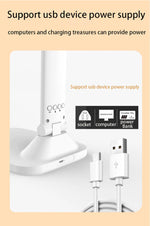 lampe table led blanc moderne minimaliste base pivotante affichage numerique bouton tactile usb charge