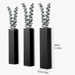 planteurs murals bois noirs modernes plantes intérieur extérieur minimaliste