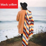 couverture couverture sol boho chic rayures géométriques coton recyclé grande taille