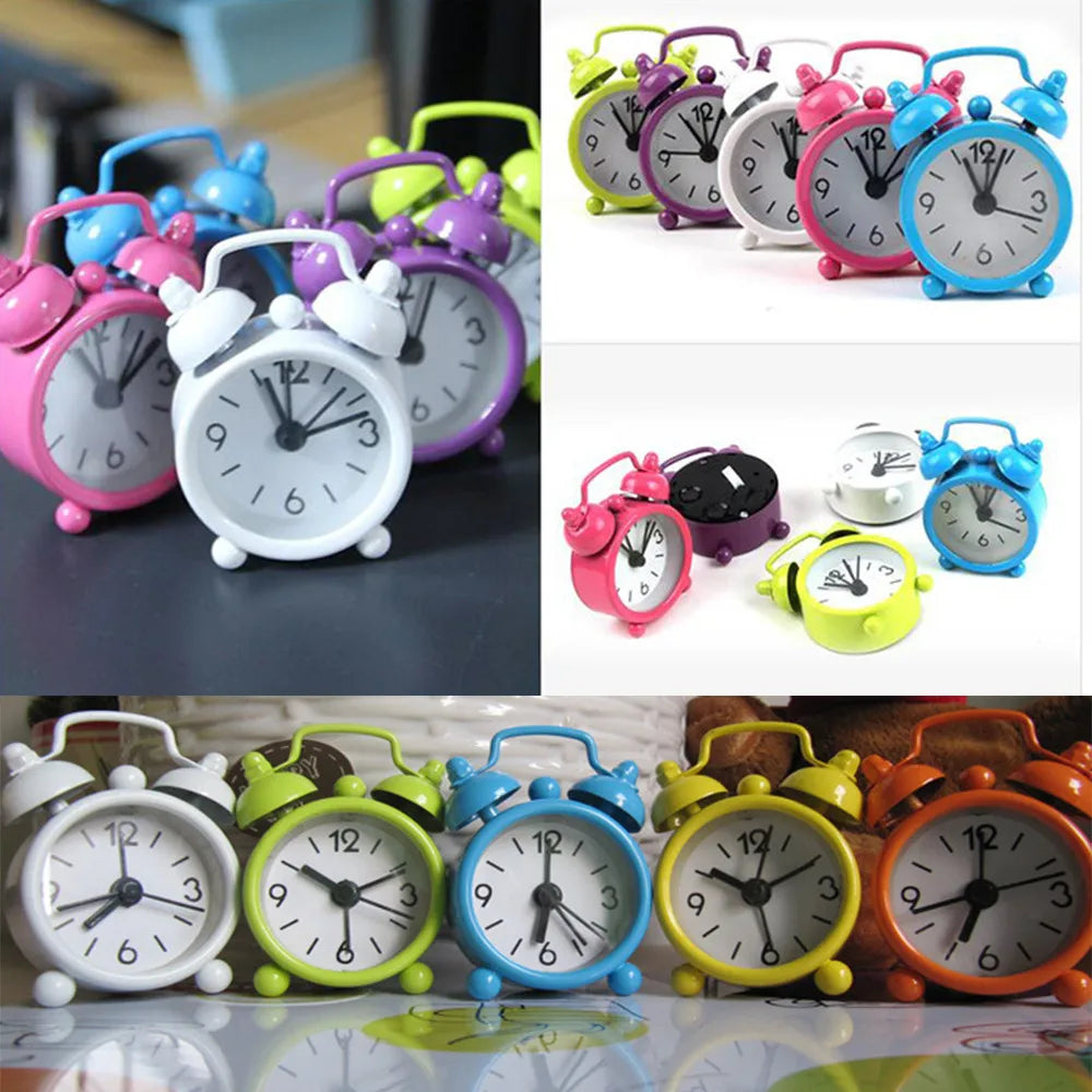 horloge réveil quartz double face led blanc vert bleu horloge classique