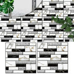 panneau décoratif mural brique rouge brun moderne 3d autocollant 30x30cm gris beige rustique