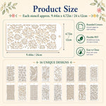 gabarits texture moderne blancs divers motifs floraux géométriques adhésifs décoration intérieure bricolage