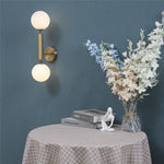 lampes murales modernes globes translucides or blanc bleu jaune gris marron minimaliste fixées mur