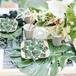 serviettes papier jetables motif animal zèbre léopard feuilles tropicales verte moderne anniversaire mariage baptême