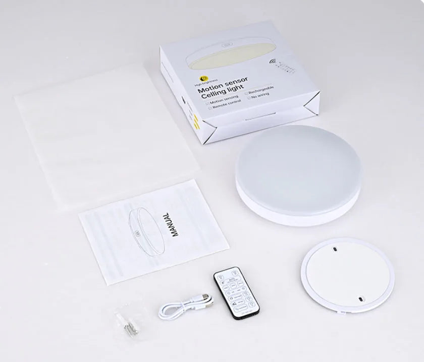 lampe led plafonnier moderne rechargeable télécommande 10000mAh blanc opacité minimaliste