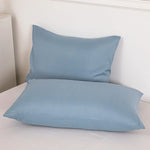 taies d'oreiller polyester non toxiques gris bleu blanc violet solides modernes hospitalières maison respectueuses