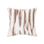 coussin carré rayé beige blanc moderne salon hiver 45x45cm machine lavable