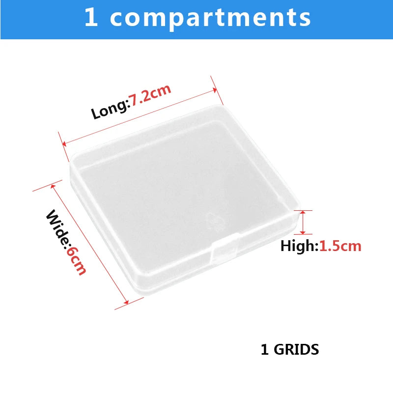boîtes rangement transparentes poignées compartiments réglables quincaillerie bijoux articles divers boîtes bacs rangement pratique