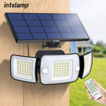 lampe solaire extérieure moderne panneaux solaires led clips noir blanc bleu ip65